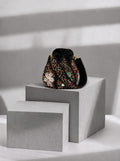Black beaded indian potli bag