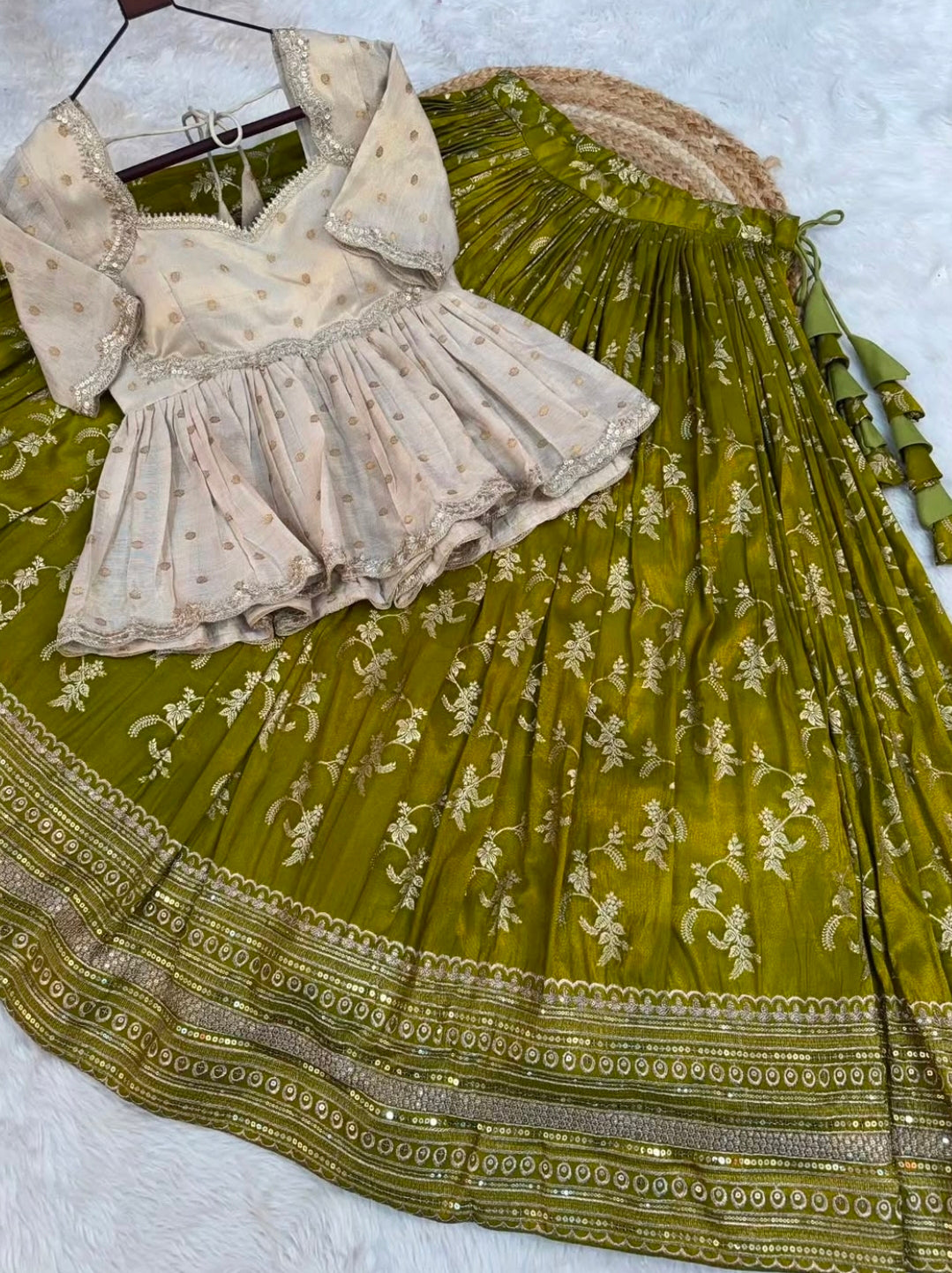 Inaaya purple lehenga with crop top