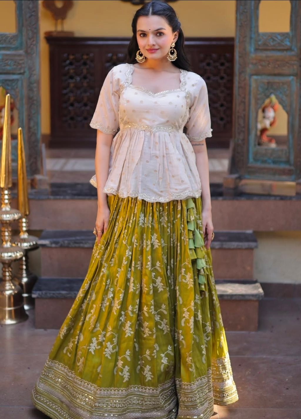 Inaaya purple lehenga with crop top