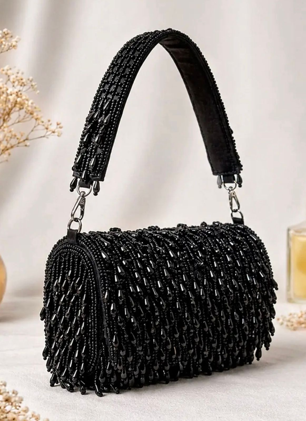 Red dandling latkan purse