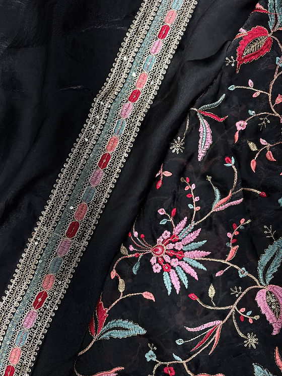 Black indian saree with blouse