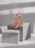 Pink moti work indian potli bag