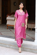 Pink pocket kaftan with pent