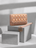 Pink beaded latkan purse