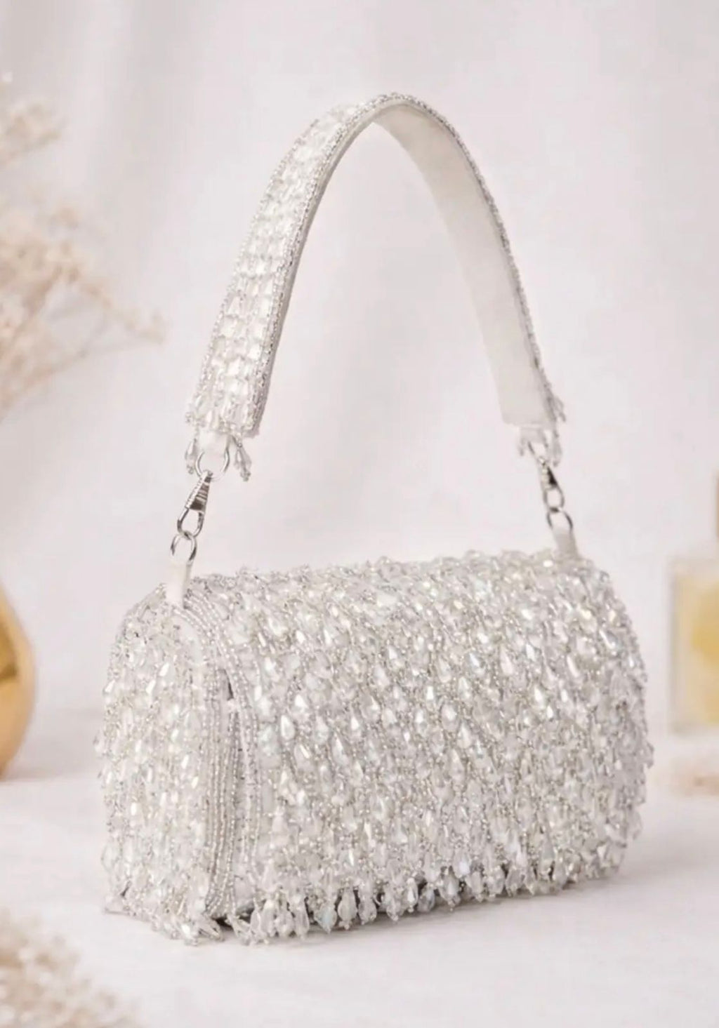 Red dandling latkan purse