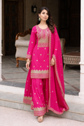 Pink kurti and sharara with dupatta set