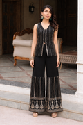 Alveera black indo western top with palazzo