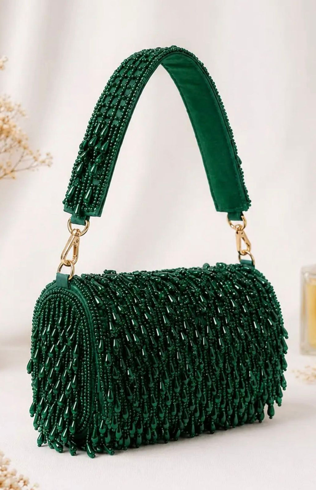 Red dandling latkan purse
