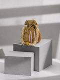 Gold pearl beaded potli bag