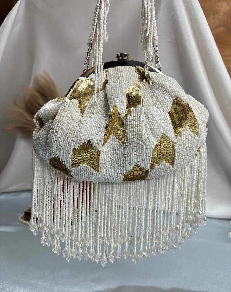 Black dangling latkan purse